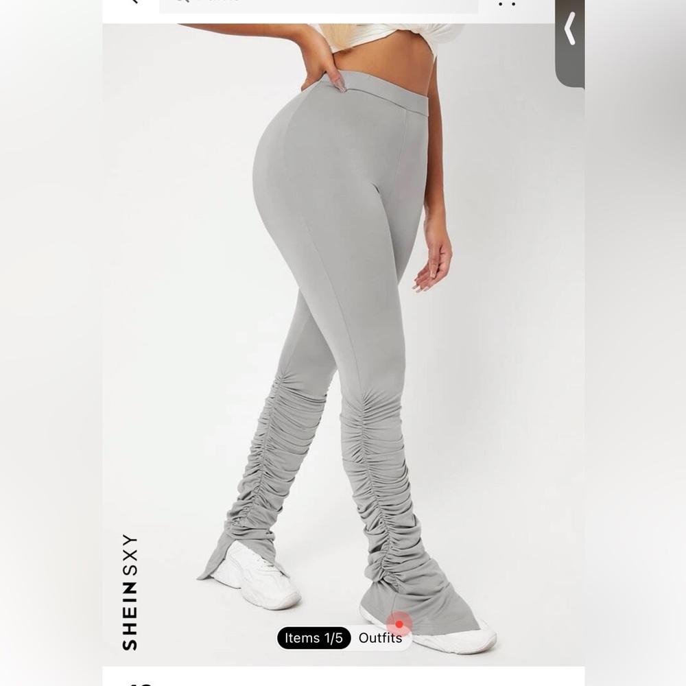 SHEIN Grey stacked leggings